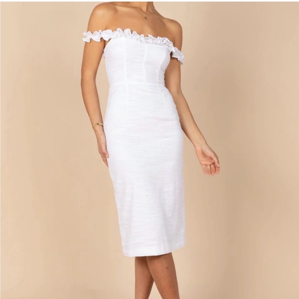 Elegant White Off-Shoulder Dress